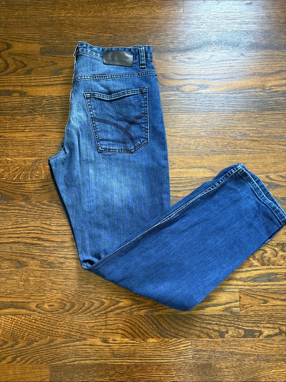 Calvin Klein Jeans Relaxed Straight Denim in Blue Wash